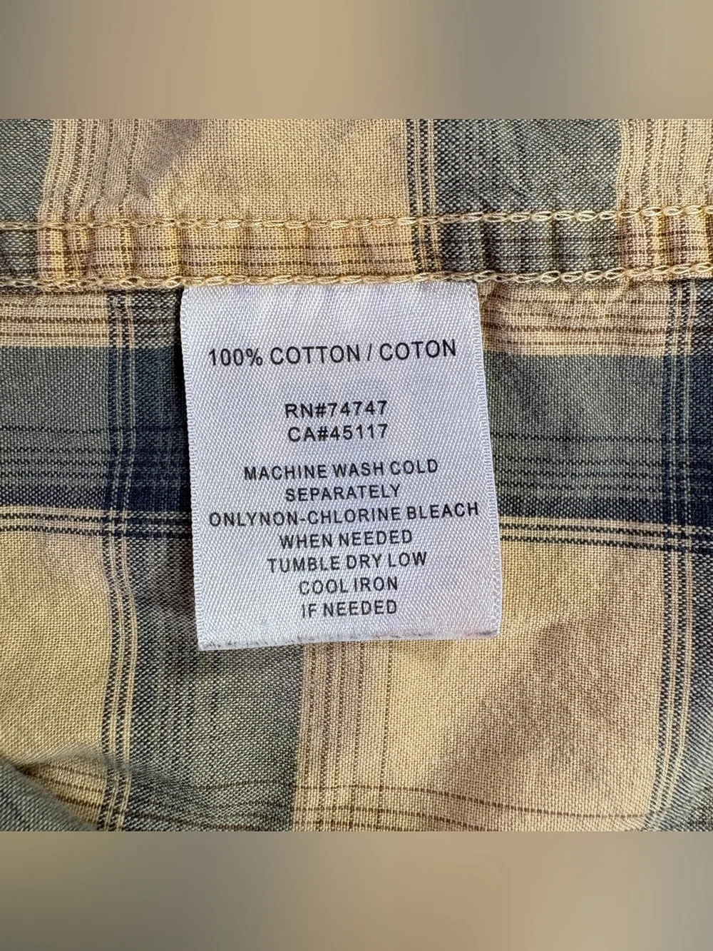 RedHead Brand Plaid Button Up Shirt Men’s XL Mustard Yellow‎ Forest Green Cotton